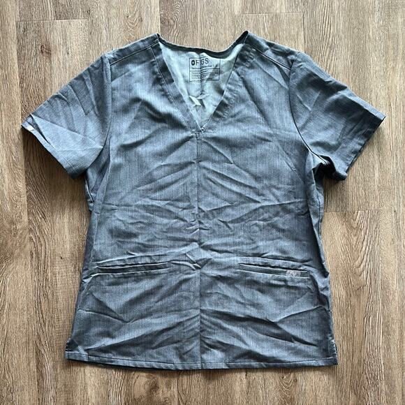 FIGS Casma Three Pocket Scrub Top Graphite Size Large Medical Nursing Hospital - Picture 1 of 4